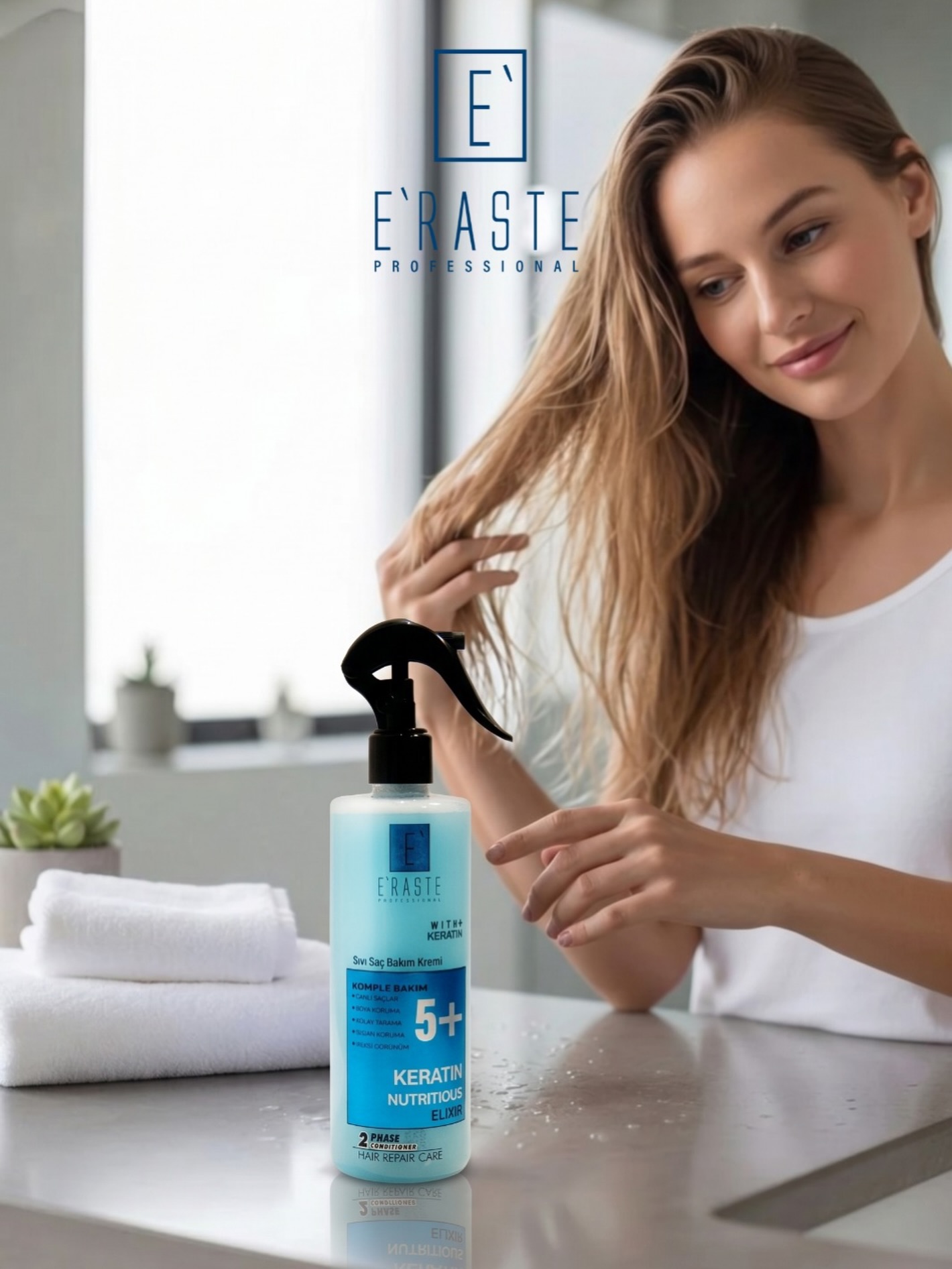 Eraste Keratin 5+ sıvı saç bakım kremi